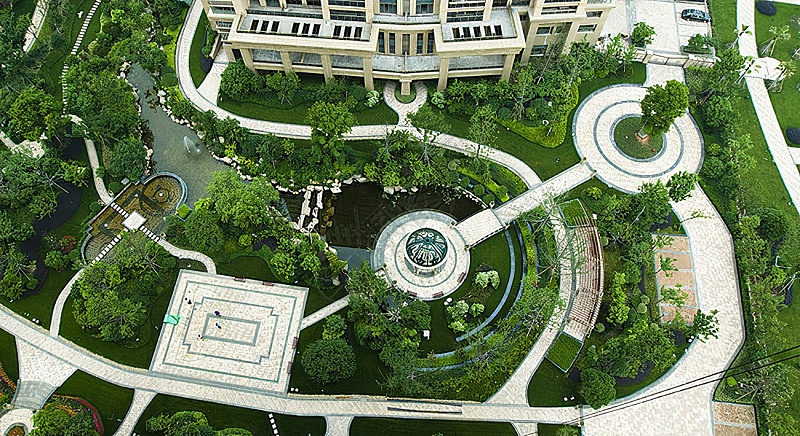 森林春天城市廣場(chǎng)